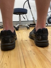 Checking Alignment with shoes and custom orthotics